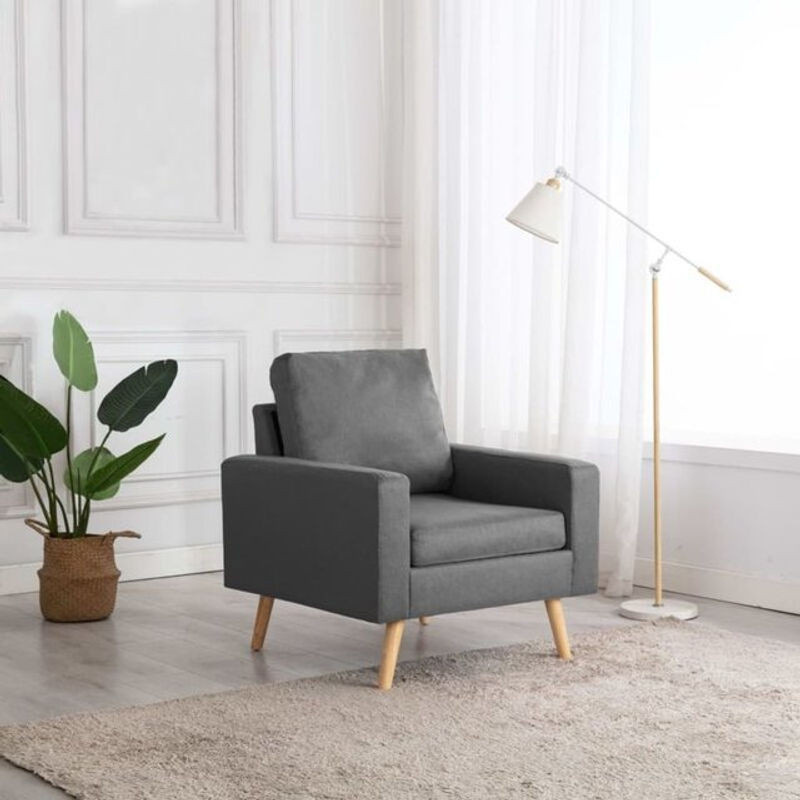 Modern Schlafsessel von Vidaxl in Grau aus Stoff und Kiefer - Bild 1