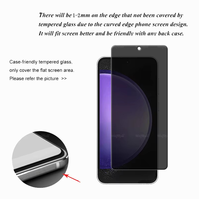 4er-Pack Samsung Galaxy S24 FE Panzerglas mit Privacy-Schutz und Anti-Spion-Funktion - Bild 3