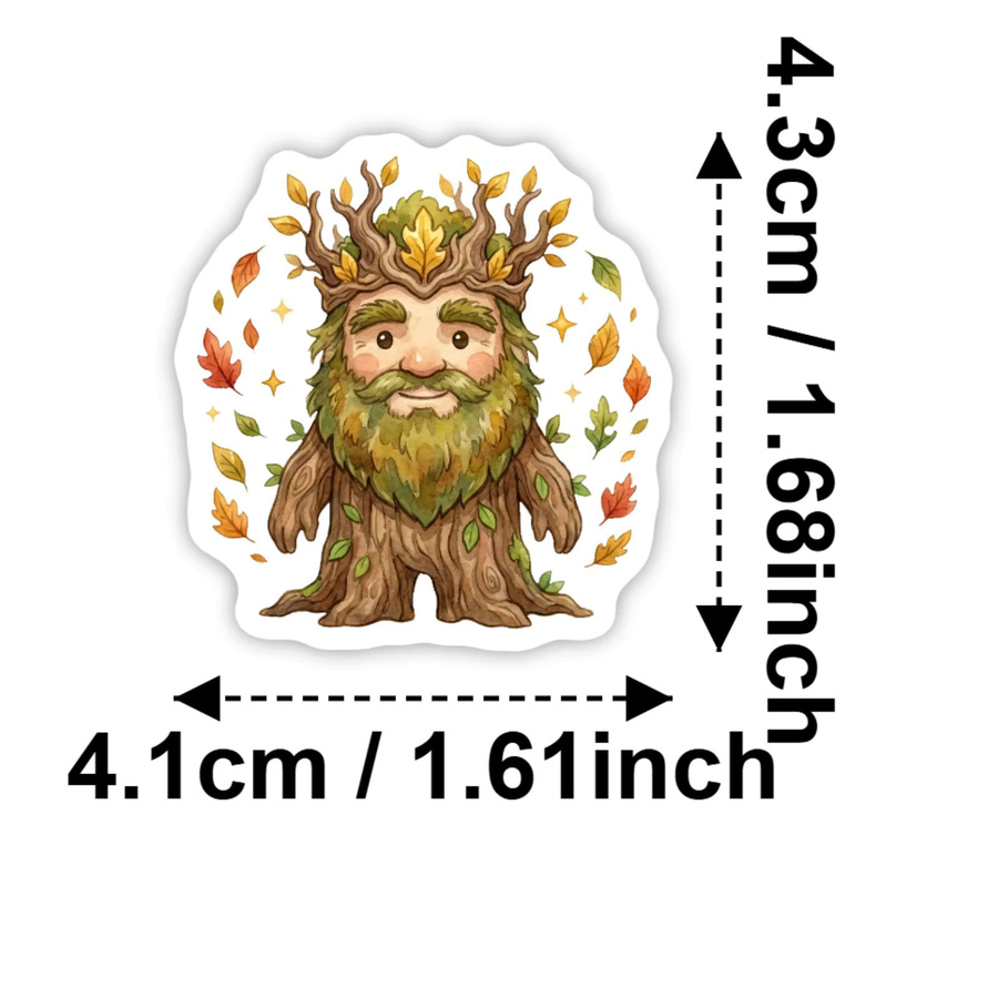 Vintage Hexen-Kunst Aufkleber Set mit Mond und Wald Motiven, wasserfeste Vinyl Sticker in Multicolour für Laptop, Handy und Notizbuch - Bild 2