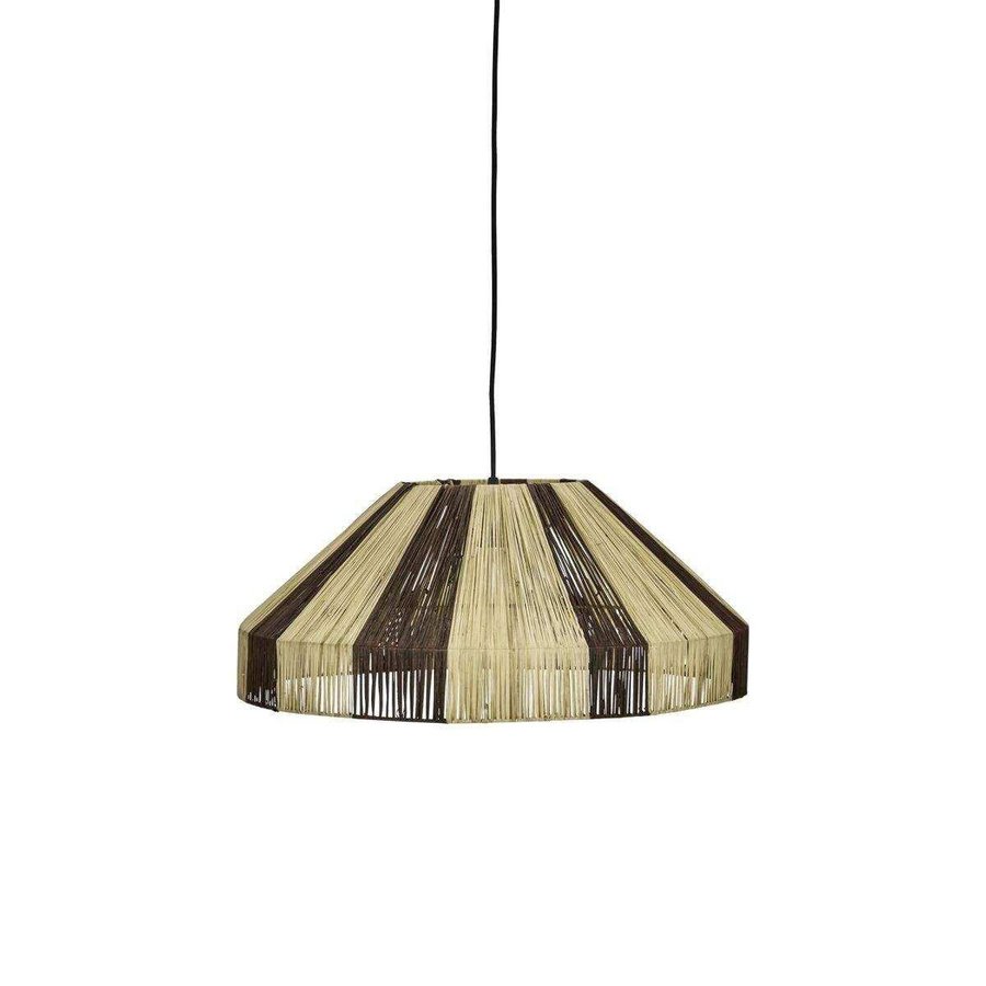 House Doctor Lampenschirm Rafi aus Raffia in Natur Braun und Beige, Durchmesser: 54 cm - Bild 1