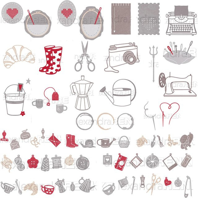 Piggy Craft Metall-Stanzformen für Scrapbook und Bastelarbeiten, Multicolour - Bild 1
