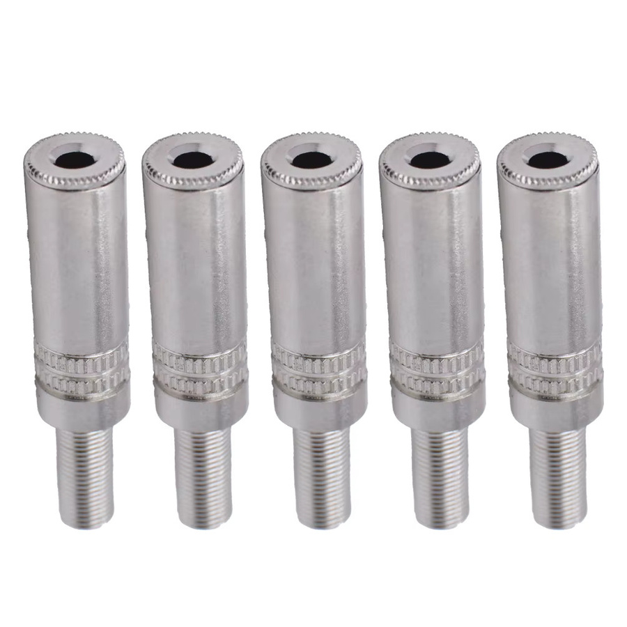 5 Stück FRHY 3,5 mm TRS-Stereo-Klinkenbuchsen in Silber zum Löten für Audio- und Lautsprecher-DIY - Bild 2