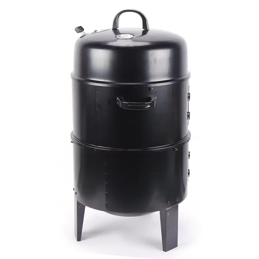 Bymaocar Smoker Box Holzkohle-BBQ-Grill aus Stahl in Schwarz - Bild 2