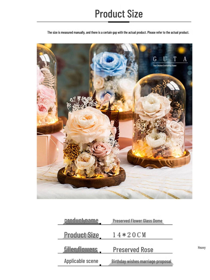 Ewiges Rosen-Bouquet in einer Glasglocke von Shopping Party - Bild 3