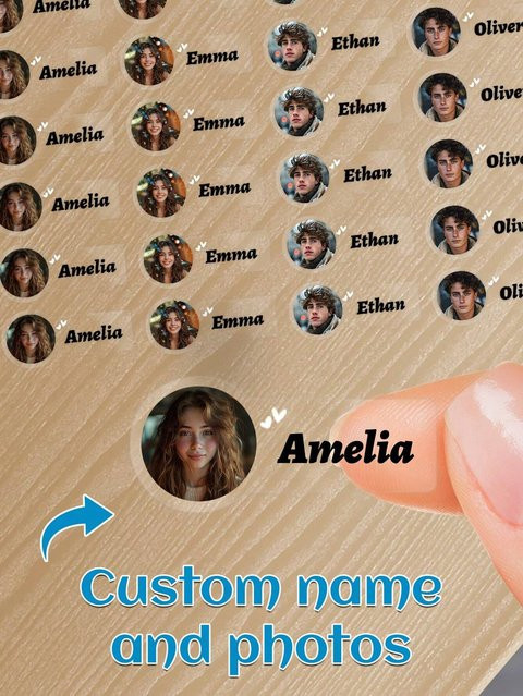 Personalisierte DIY Name Aufkleber mit Cartoon-Motiven aus wasserfestem Vinyl für Lunchboxen und Schulsachen, Mehrfarbig - Bild 1