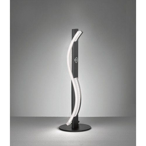 Fischer & Honsel Tischleuchte Bridge, moderne LED Tischlampe in Schwarz, Höhe: 40,5 cm - Bild 2