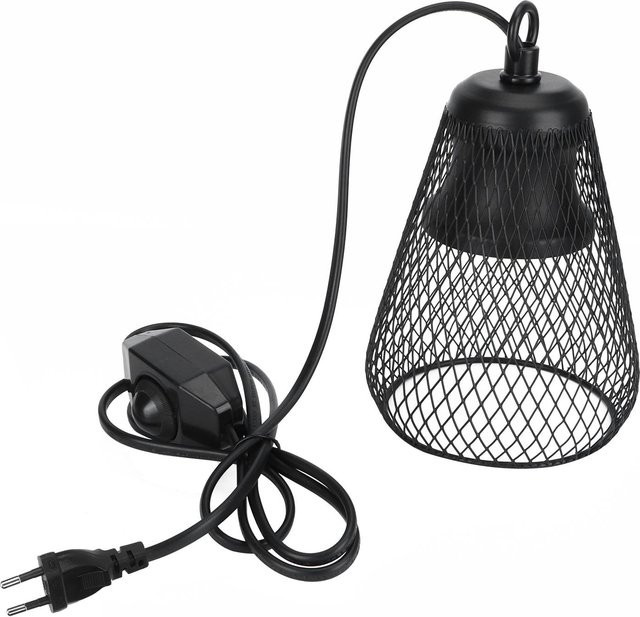 Honor Electronics E27 Reptilien Lampenschirm AntiScald Heizlichtschutz aus Metall in Schwarz - Bild 1