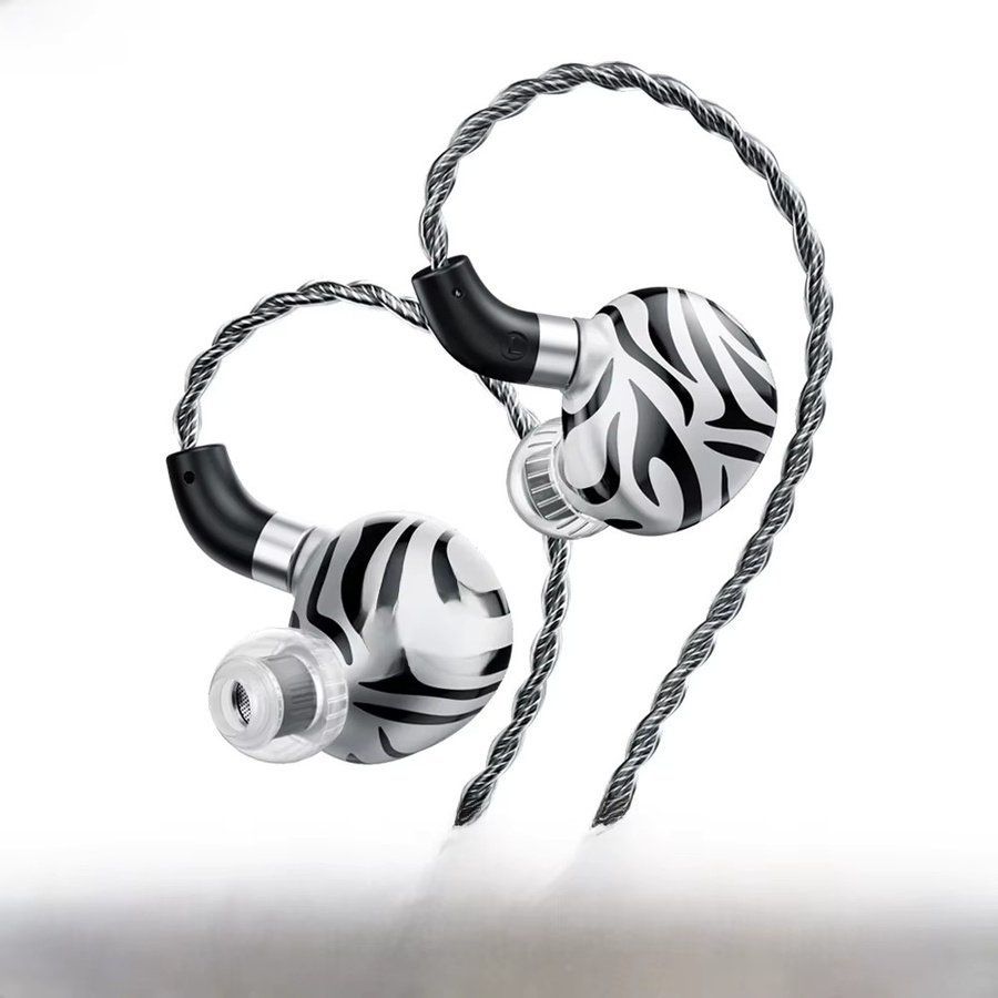 TRN White Tiger In-Ear Kopfhörer mit Hybrid Dual Dynamic Driver und Planar Membran, 3,5 mm Klinke, Weiß/Multicolor - Bild 1