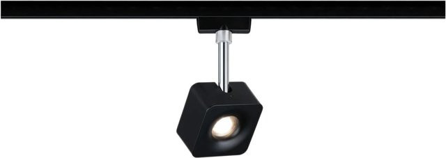 Paulmann URail LED-Spot Cube Hochvolt-Schienensystem-Leuchte 8W Schwarz matt/Chrom dimmbar 2700K Warmweiß - Bild 1
