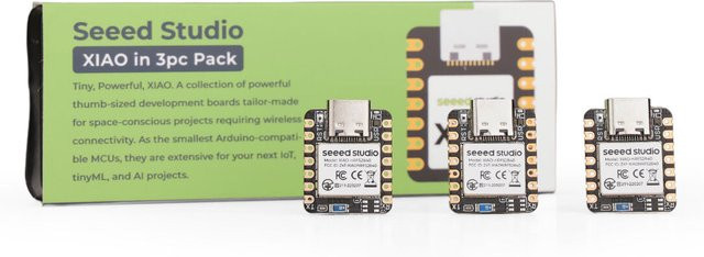 3 Stück Seeed Studio XIAO NRF52840 Entwicklungsboards mit Bluetooth 5.0, NFC und integrierter Antenne in Schwarz - Bild 1