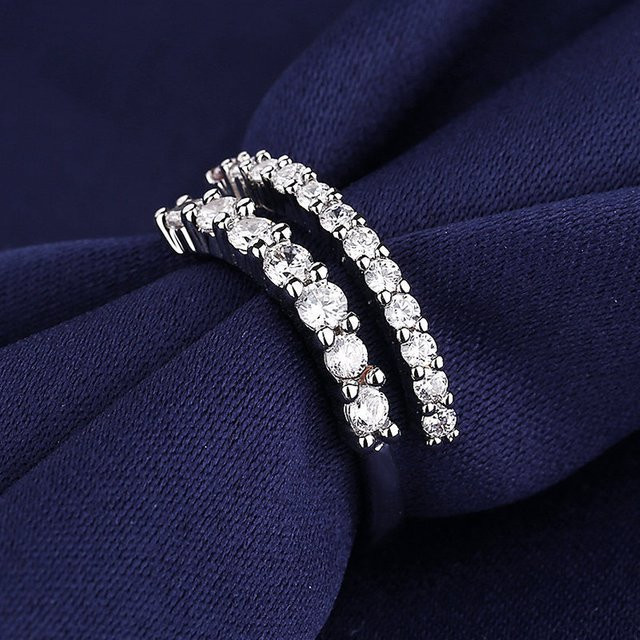 SAY Ring 925 Silber, Zirkonia, Emaille Herz, Damen - Bild 1