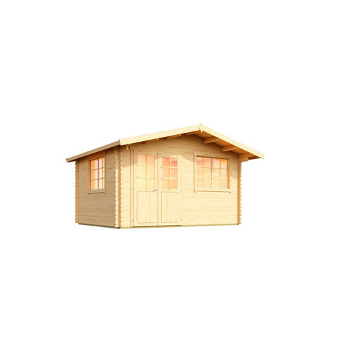 Weka Gartenhaus 401 Blockhaus in Braun mit Giebeldach und 40 mm Wandstärke, B/T: 444,6 x 390 cm - Bild 2