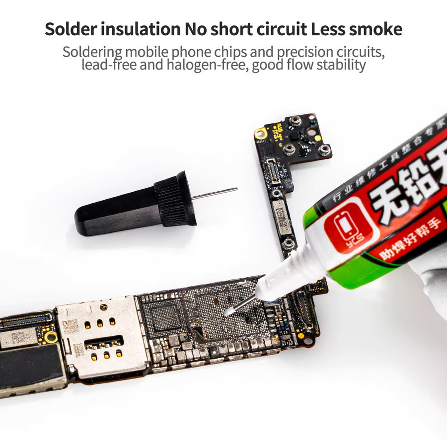 YCS Lötpaste bleifrei und halogenfrei für Mobiltelefon-Reparaturen und Chip-Schaltungen, 15 ml - Bild 2