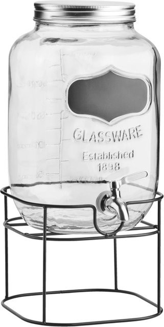 VEGA Getränkespender Modesto mit Ständer, 7 l, Schwarz/Transparent, B: 21 cm, H: 44 cm, T: 21 cm - Bild 1