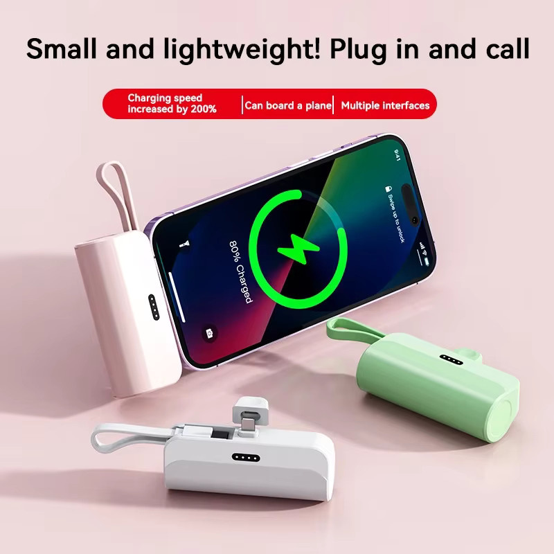 Lenovo Kapsel Power Bank mit 300000 mAh Kapazität und USB-C Anschluss in Pink - Bild 3