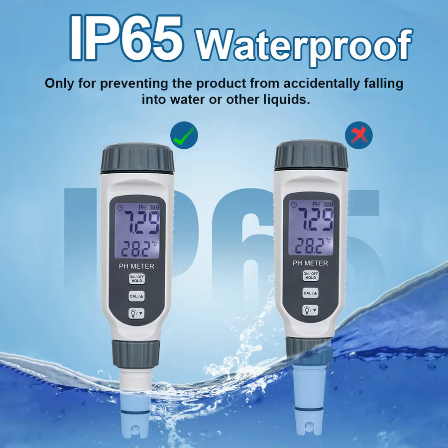 GVDA Wasser-pH-Detektor in Stiftform als professioneller Wasserqualitätstester und Acidometer in Weiß - Bild 3