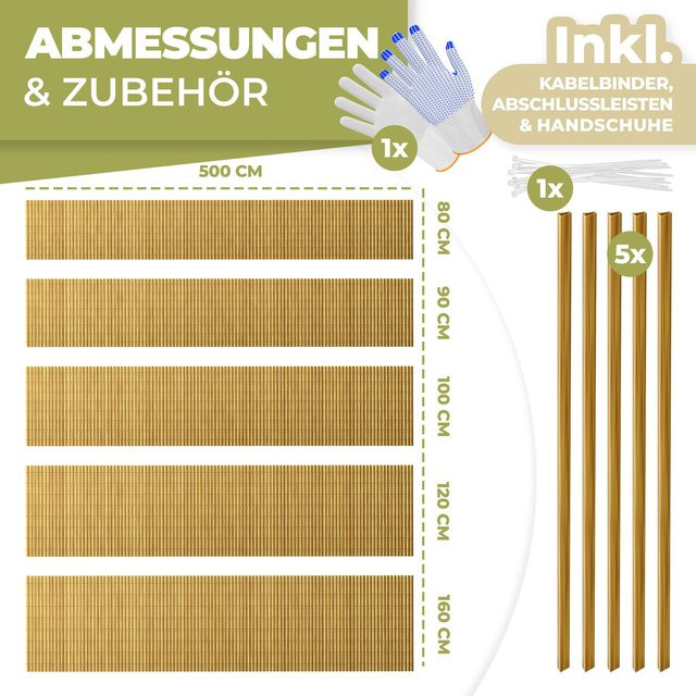 KESSER Sichtschutzmatte aus PVC als Sichtschutzzaun und Balkonverkleidung für Garten, Balkon und Terrasse - Bild 1