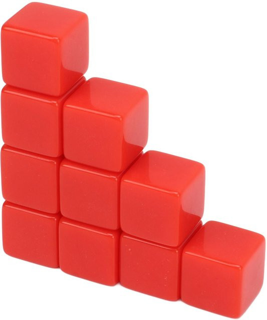 CosyHome Würfelset, 30-teiliges Set, 16mm, Rot, Kunststoff - Bild 1