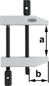 Bessey Parallel-Schraubzwinge PA 87/50 in Grau - Bild 1