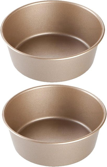 2er-Pack Backformen für Heißluftfritteusen aus Kohlenstoffstahl, runde Hamburgerbrötchenformen, beige, Antihaftbeschichtung - Bild 1