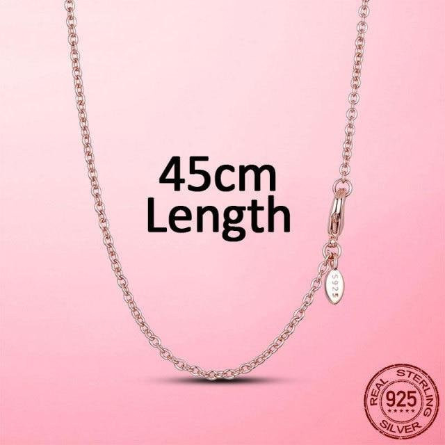 Halskette 925 Silber, Roségold, Damen - Bild 1