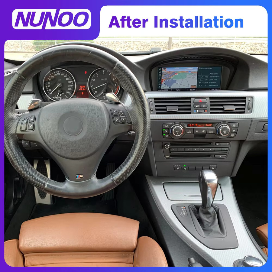 Nunoo Android 14 Wireless CarPlay Multimedia-Player mit GPS, Bluetooth und Wi-Fi für BMW E60 E61 E62 E63 E90 E91 E92 (2005-2012), Schwarz - Bild 2