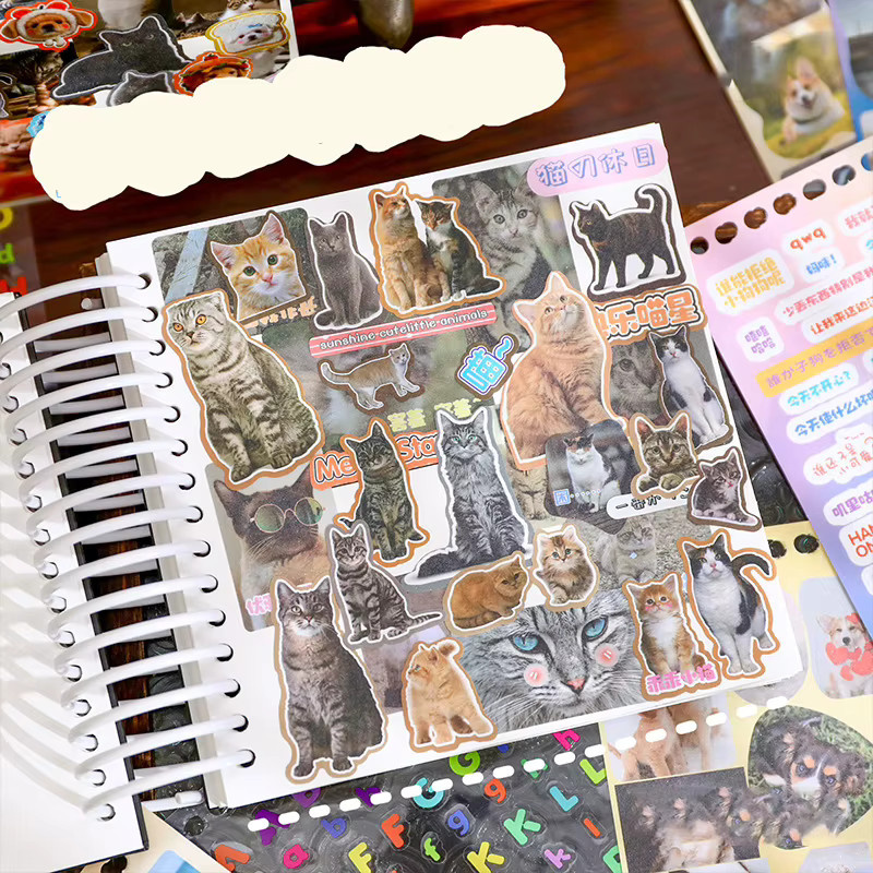 30 Stück Retro Haustier Aufkleber Set mit süßen Tier-Motiven für DIY Scrapbooking und Handbuchgestaltung, Mehrfarbig - Bild 3