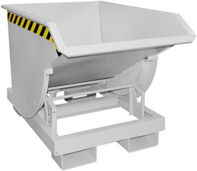 Kippbehälter BKM 50 von Bauer, verzinkt, Farbe: weiß, B/T/H: 154,0 x 82,0 x 104,5 cm - Bild 1