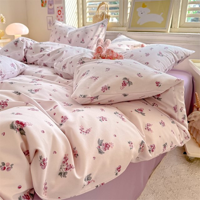 Bettbezug Bonenjoy Lila Traube Floral Shabby Chic B/H: 220 x 240 cm - Bild 1