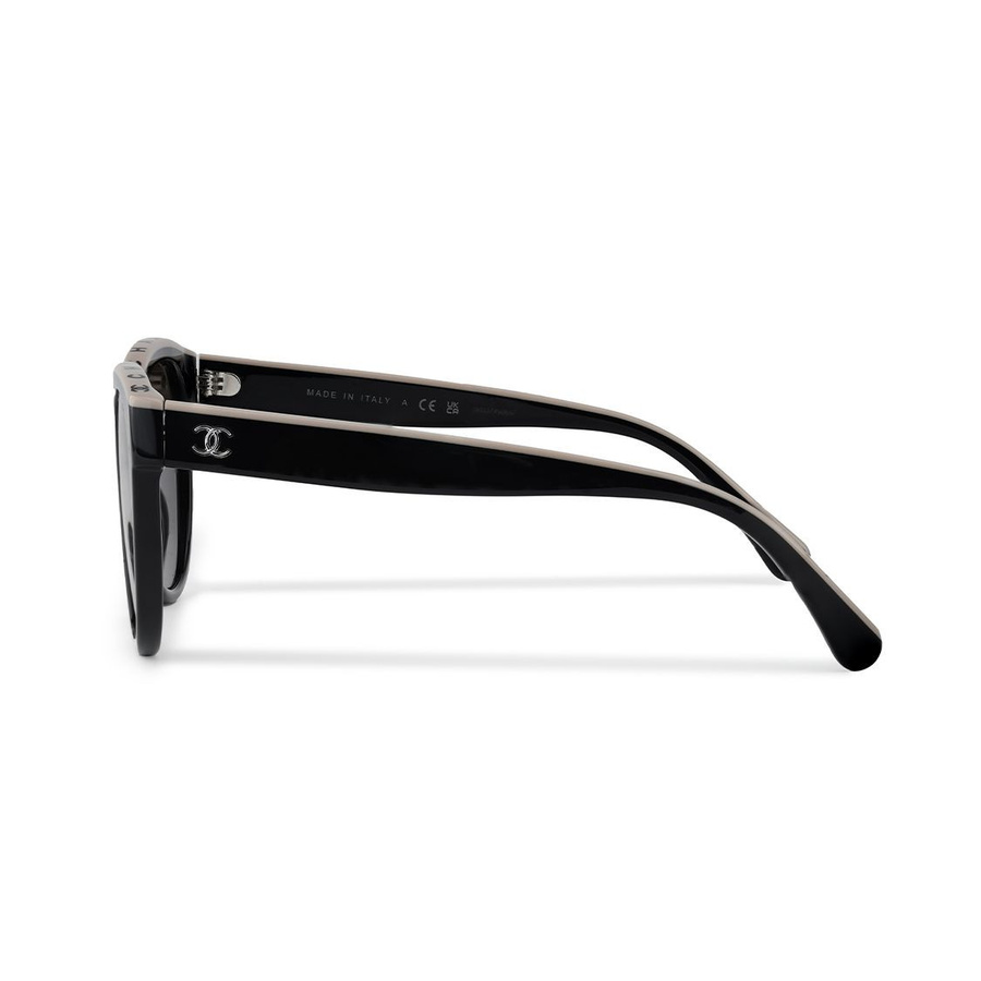 Chanel Schmetterlingssonnenbrille, Schwarz, Beige, Braun, Unisex - Bild 2