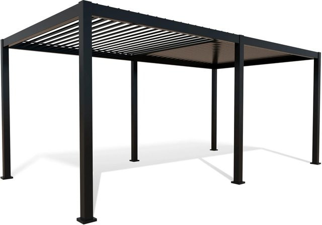 Barths Terrassenüberdachung Cadiz mit Lamellendach aus Aluminium in Anthrazit B/T/H: 360 x 530 x 250 cm - Bild 1