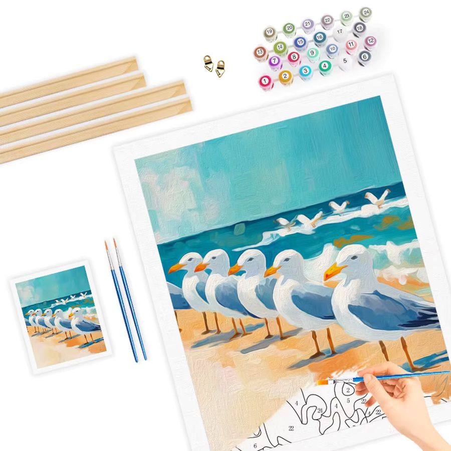 RUOPOTY Malen nach Zahlen Set mit Leinwand für DIY Dekorative Wandkunst - Bild 2