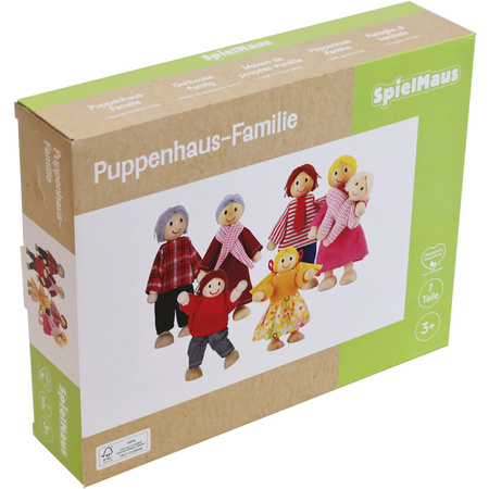 VEDES Holz Puppenhaus Familie