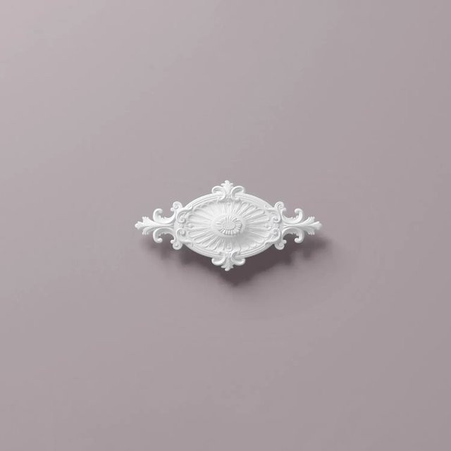 NOEL & MARQUET NMC R1 ARSTYL Rosette Zierelement in Weiß, B: 60,5 cm, H: 31 cm, T: 3,8 cm - Bild 1