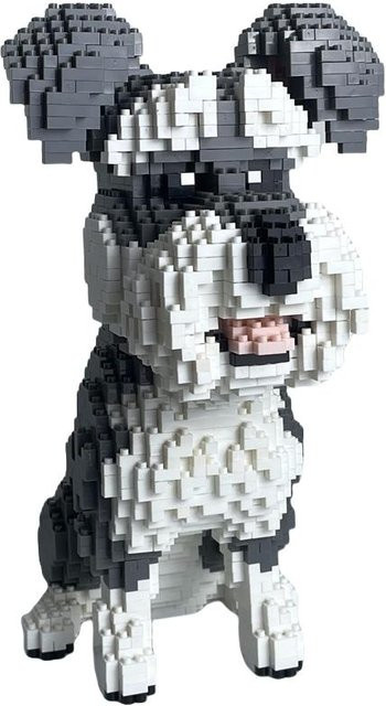 Wucifang Bags Micro Mini-Schnauzer Hund Bausteine Spielzeug, ab 14 Jahre - Bild 1