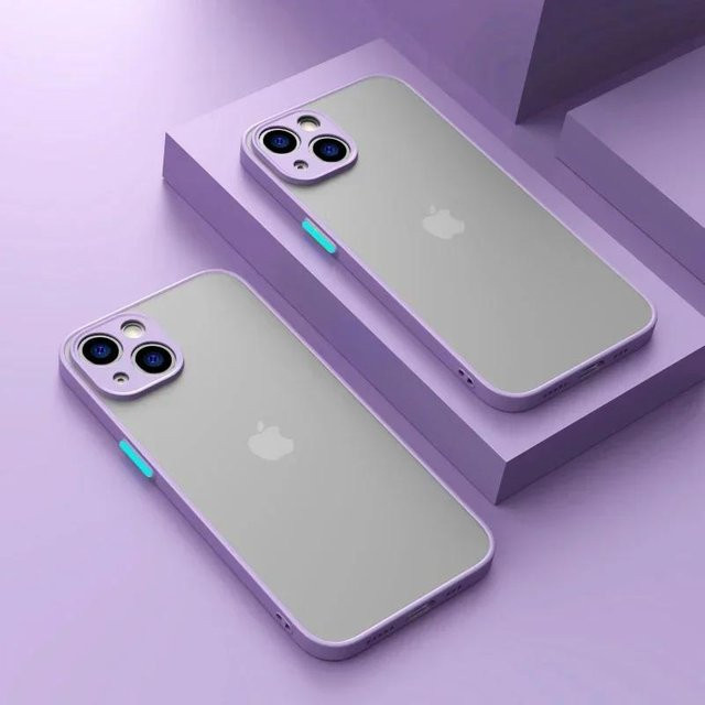 Stoßfeste Silikon Schutzhülle von Tuiying002 für iPhone 11 bis iPhone 16 Pro Max in Transparent oder Purple - Bild 1