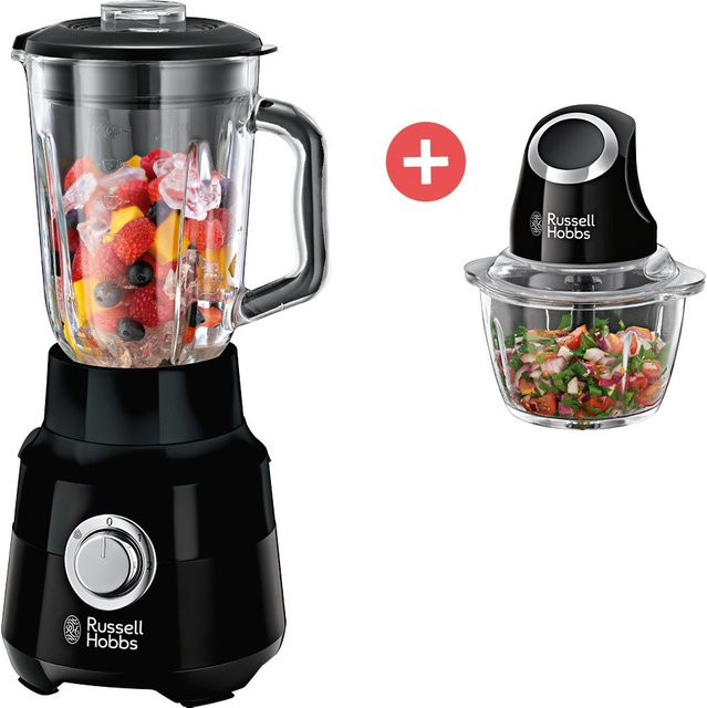 Russell Hobbs Standmixer in Mattschwarz inklusive Mini-Zerkleinerer - Bild 1