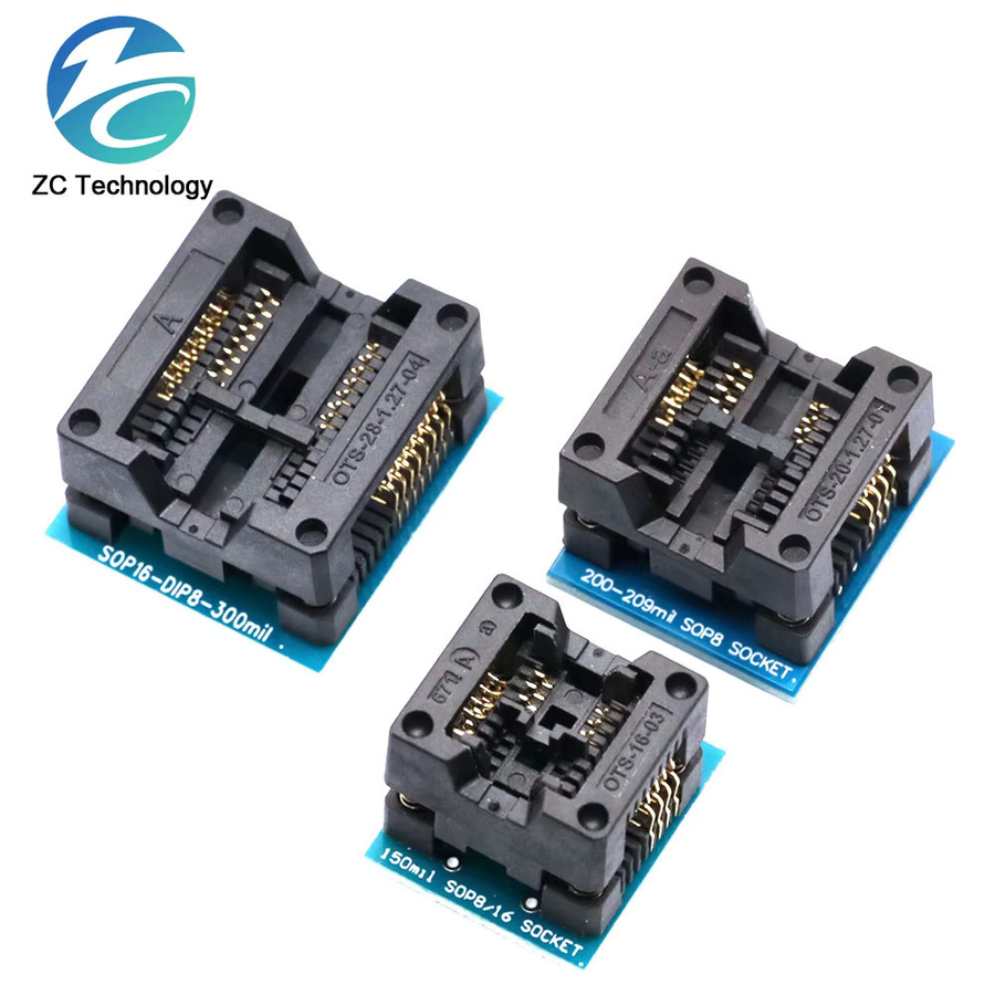SOP16 zu DIP8 Adapter Buchse für EZP2010 EZP2013 CH341A IC Programmierer und Test, Farbe: Schwarz - Bild 3