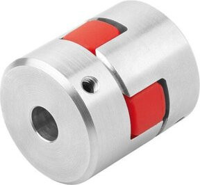 KIPP Elastomer-Klauenkupplung Klemmung Gr. 14, Farbe Silber, Material Aluminium, D1: 8 mm, D2: 14 mm, L: 35 mm - Bild 1