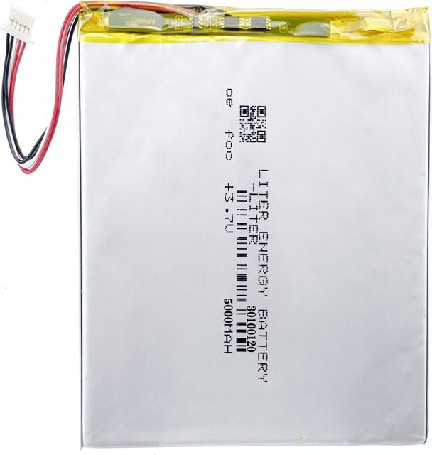 Wiederaufladbarer Lithium-Polymer-Akku 3,7V 5000mAh mit 5-Pin-Anschluss für Tablet-PCs, Farbe: Silber - Bild 1