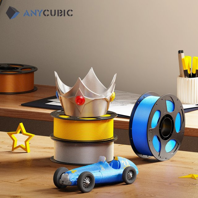 Anycubic Seiden-PLA Filament für FDM 3D-Drucker, 1,75 mm, Multicolour, 1 kg - Bild 1