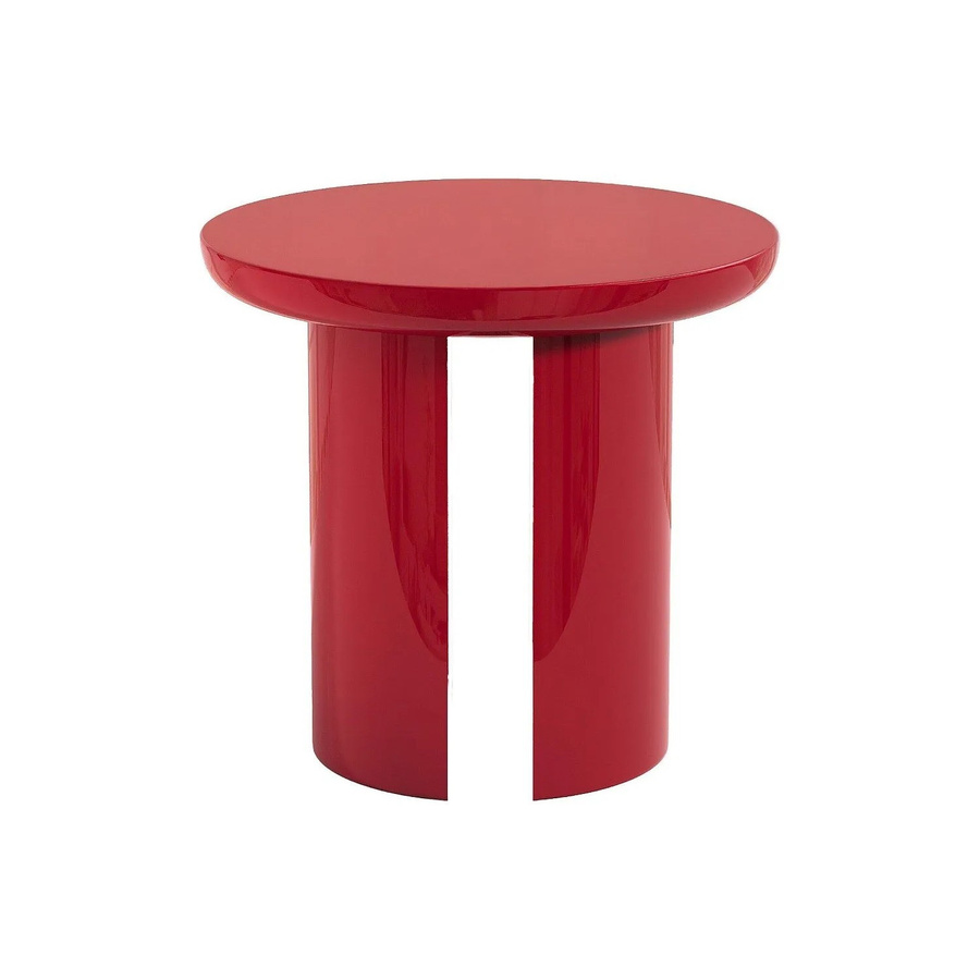 Vente-unique Beistelltisch Derlali in Rot, Design-Tisch aus MDF, B/T/H: 50 x 50 x 45 cm - Bild 2