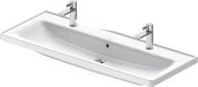 Duravit Waschtisch D-Neo in Weiß Hochglanz mit Überlauf, Hahnloch und 2 Ablauflöchern, B/T: 120,5 x 48 cm - Bild 1