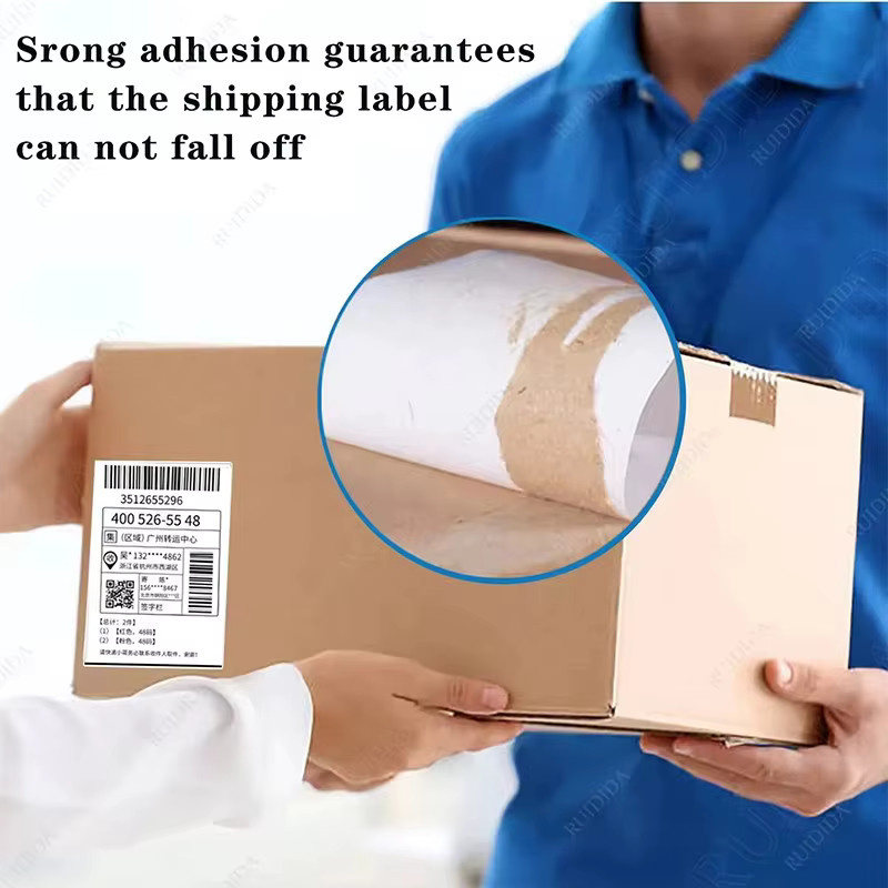 TMZ Thermopapieraufkleber in Weiß für Barcode, SKU-Etikett und Preisschilder, selbstklebend, wasserfest und ölbeständig, 1 Rolle - Bild 2
