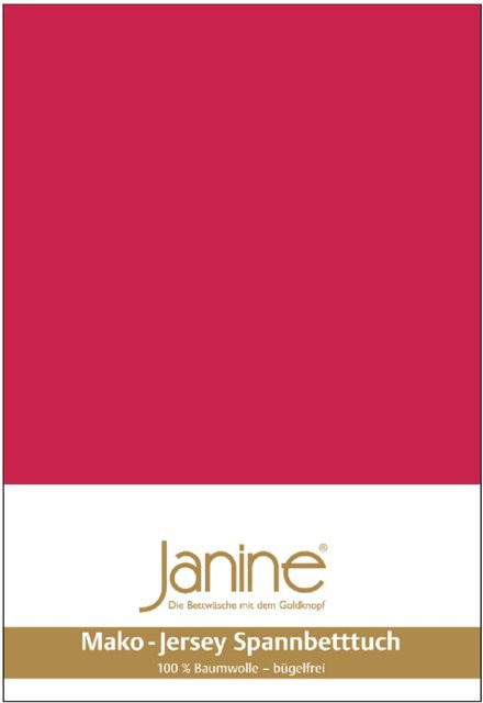 Janine Spannbetttuch aus Mako Feinjersey in Rot - Bild 1