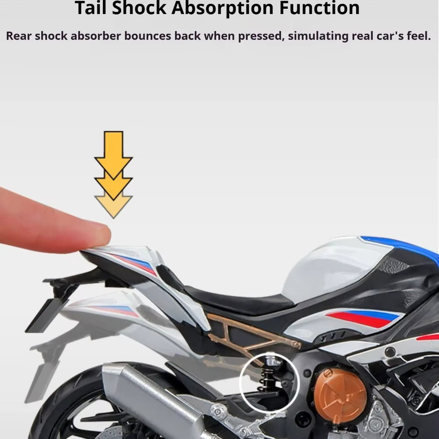 MAKEDA S1000RR CBR1000RR Automodell Spielzeug, 1:12, Metall, Gummi, Rot - Bild 4