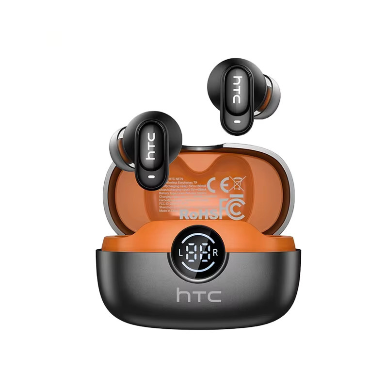 HTC NE79 Bluetooth In-Ear Ohrhörer mit Echtzeit-Übersetzung, Geräuschunterdrückung und HiFi-Musik in Schwarz, Blau oder Orange - Bild 7