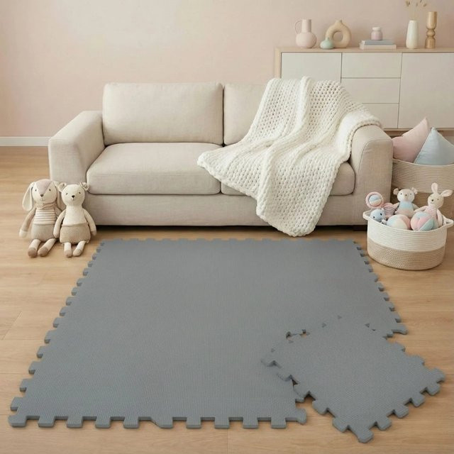 LittleTom Puzzlematte für Babys und Kinder, 9 Stück, Grau, B/T: 30 x 30 cm - Bild 1