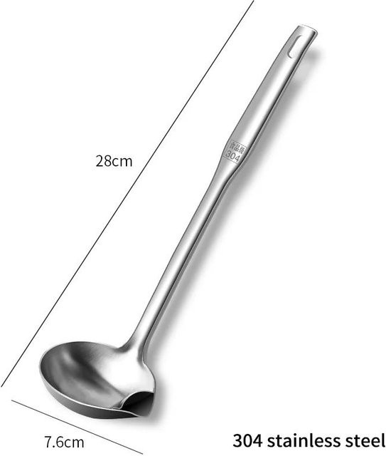Yiran Furniture Sieblöffel aus Edelstahl in Silber zum Abschöpfen von Fett und Suppen - Bild 1