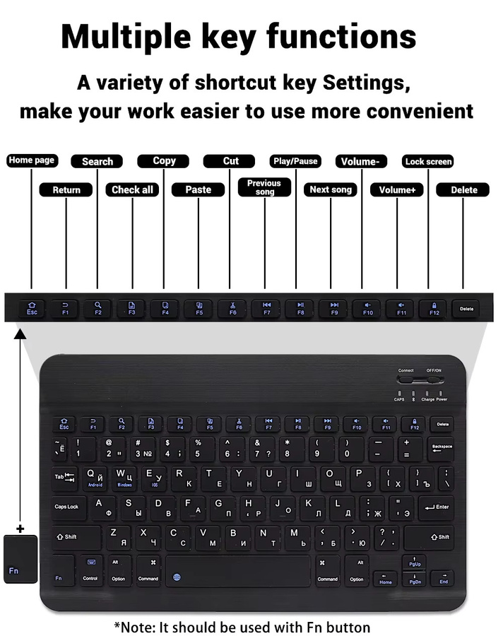 READ YYEAH Kabellose RGB Tastatur und Maus Kombination mit Hintergrundbeleuchtung, wiederaufladbar, mehrsprachig, Schwarz/Grün - Bild 3